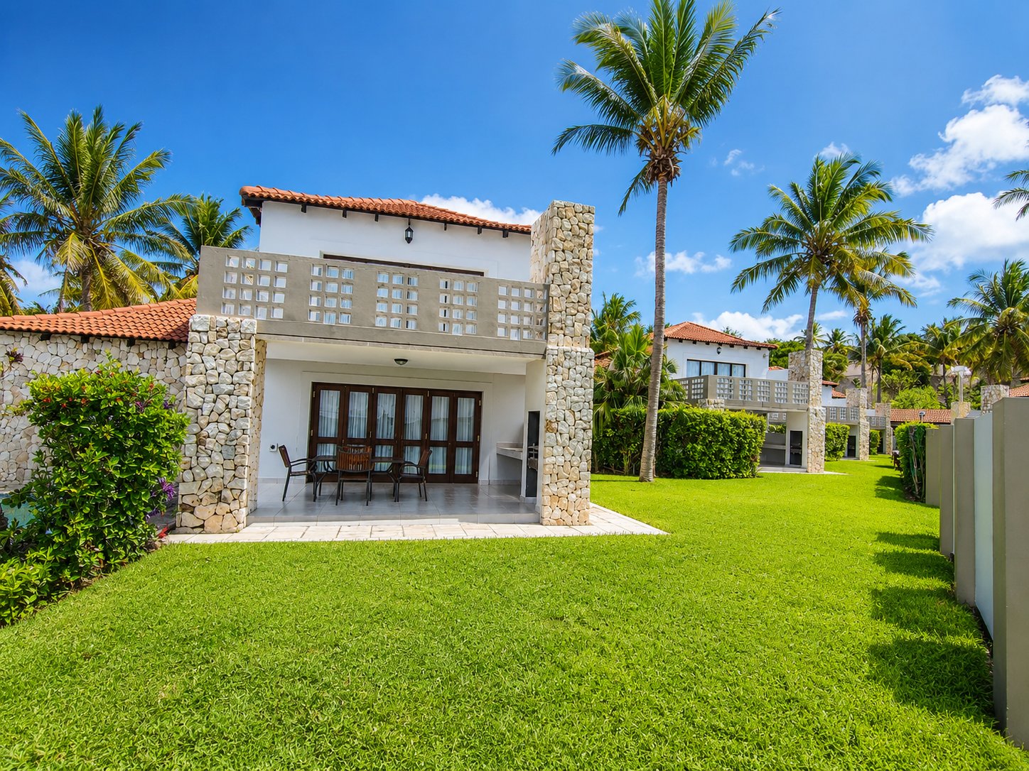 Unit exterior with patio and garden